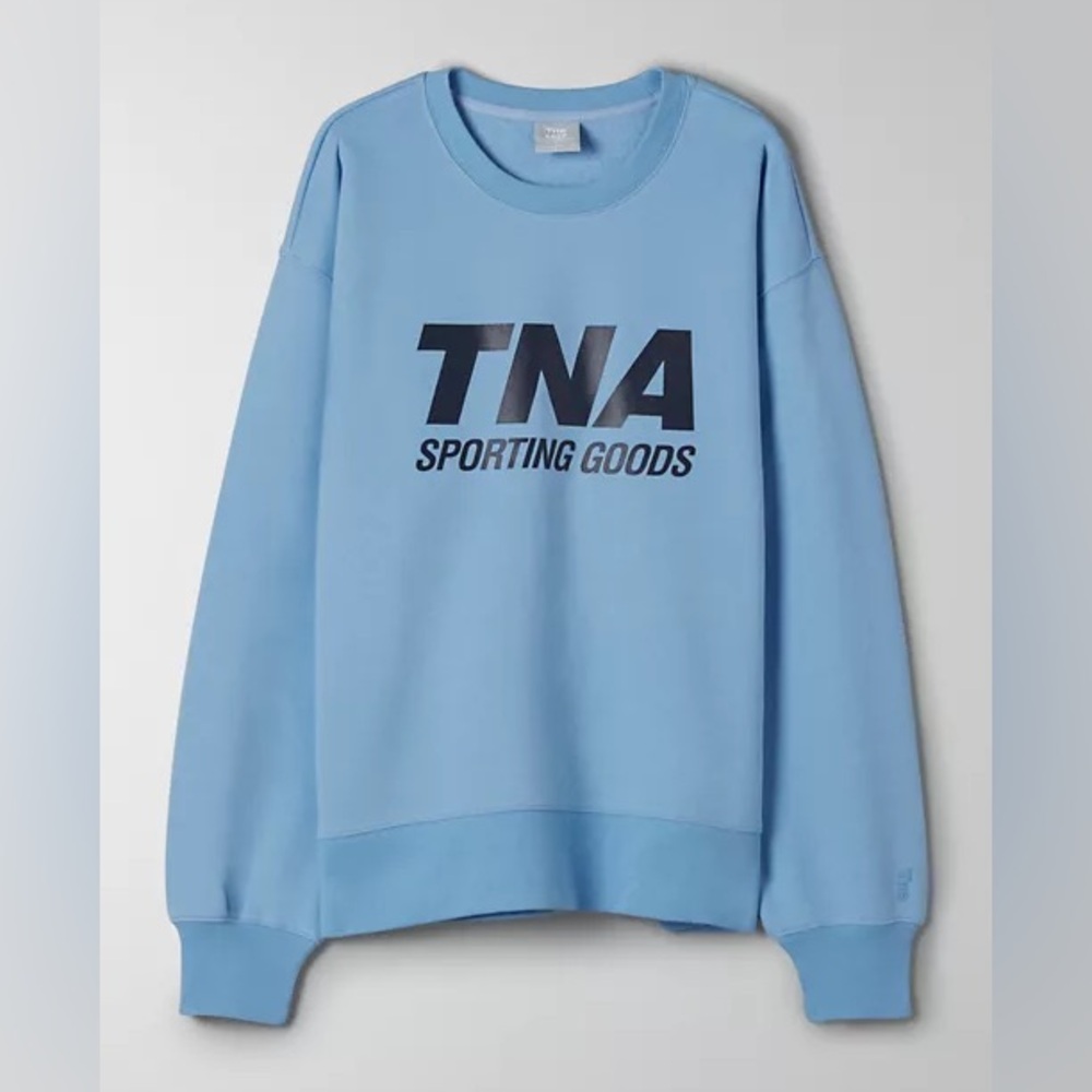 ARITZIA TNA COZY FLEECE BOYFRIEND CREW SWEATSHIRT